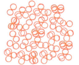 #G4989 - Latex Grooming Bands (Elastics) 1/4", Orange