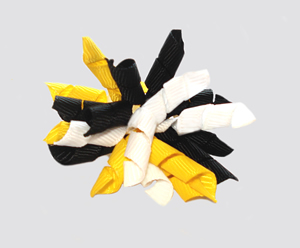 #KRKM660 - Mini Korker Dog Bow - Bumblebee Yellow/Black