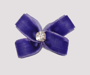 #PBTQ260 - Petite Boutique Dog Bow - Pretty Purple Velvet