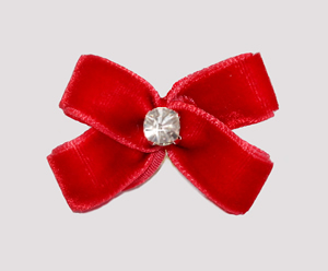 #PBTQ275 - Petite Boutique Dog Bow - Classic Red Velvet