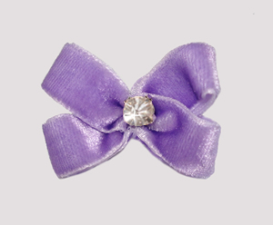 #PBTQ280- Petite Boutique Dog Bow - Lovely Lavender Velvet
