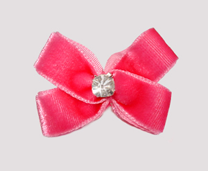 #PBTQ290 - Petite Boutique Dog Bow - Perfect Pink Velvet