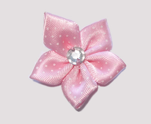 #PP170 - Pretty Petals Barrette - Satin Flower, Baby Pink