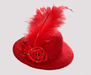#RTT03 - Tiny Topper Dog Hat, Candy Red