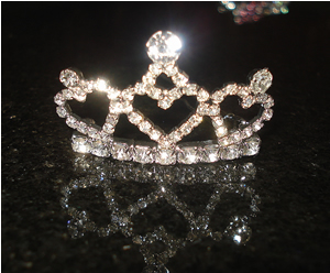 #S0096 - Dog Rhinestone Hair Barrette - Gorgeous Sparkling Crown