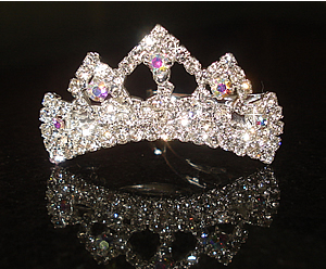 #S0180 - Dog Rhinestone Hair Barrette - Gorgeous Sparkling Crown