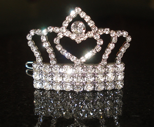 #S0185 - Dog Rhinestone Hair Barrette - Gorgeous Sparkling Crown