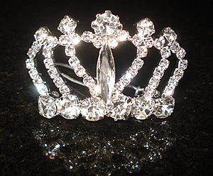 #S0300 - Dog Rhinestone Hair Barrette - Gorgeous Sparkling Crown