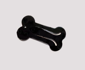 #SC0369 - Dog Snap Clip - Mini Bone, Classic Black