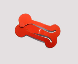 #SC0371 - Dog Snap Clip - Mini Bone, Orange