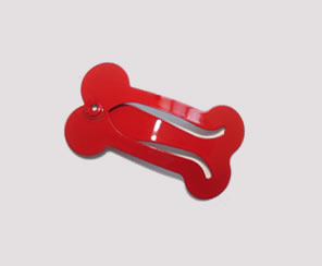 #SC0380 - Dog Snap Clip - Mini Bone, Classic Red