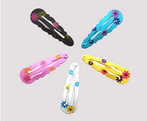 #SC0383 - Dog Snap Clips - Flower Prints x 5, Assorted
