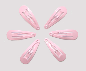 #SC0395 - Dog Snap Clips - Baby Pink, Set of 6