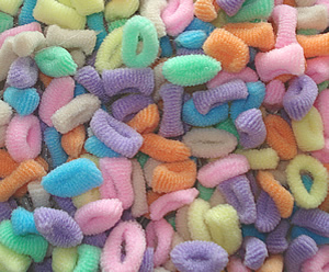 #SF0041 - MINI Scrunchies - Assorted, Pastels, 35 pc