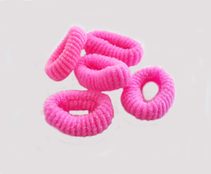#SF0048 - Scrunchie Fun - Pink, Pkg of 5