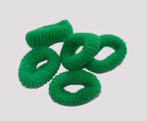 #SF0049 - Scrunchie Fun - Green, Pkg of 5