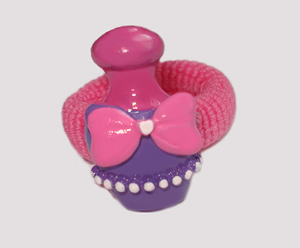 #SF0420 - Scrunchie Fun - Pink Band, Purple Perfume Bottle