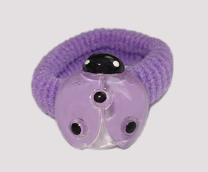 #SF0470 - Scrunchie Fun - Purple Band, Purple Ladybug