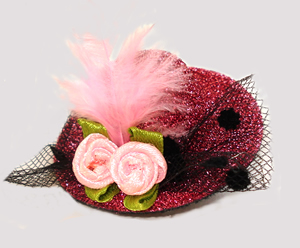 #STD08 - Tiny Topper Dog Hat, Diva Sparkle - Pretty In Pink
