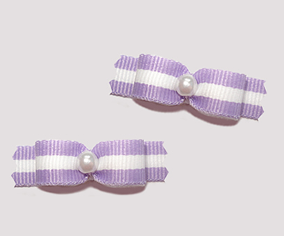 #T9085 - 3/8" Dog Bow - Beach Towel Stripe, Purple