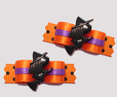 #T9120 - 3/8" Dog Bow - Delightful Halloween Witch