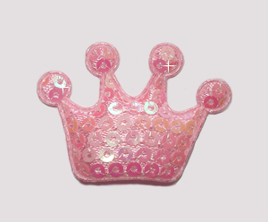 #BAR01076 - Dog Clip - Royal Crown, Sparkly Soft Pink Sequin