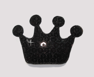 #BAR01073 - Dog Clip - Royal Crown, Sparkly Black Sequin
