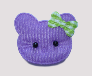 #090 - Kitty Klip - Purple Kitty with Green Bow