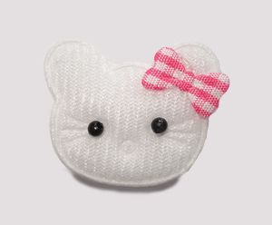 #040 - Kitty Klip - White Kitty with Pink Bow